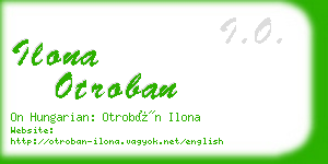 ilona otroban business card